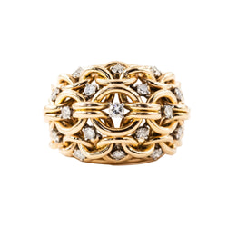 Yellow Gold and Diamond Cocktail Ring