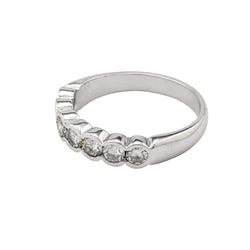 White Gold and Diamond Wedding Band