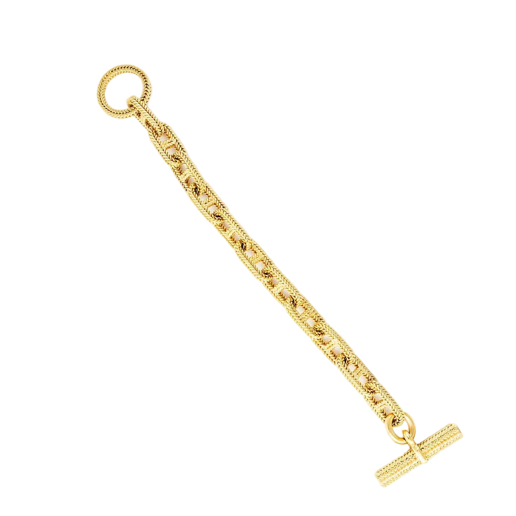 HERMÈS Bracelet by GEORGES LENFANT "Vendôme anchor chain in yellow gold"