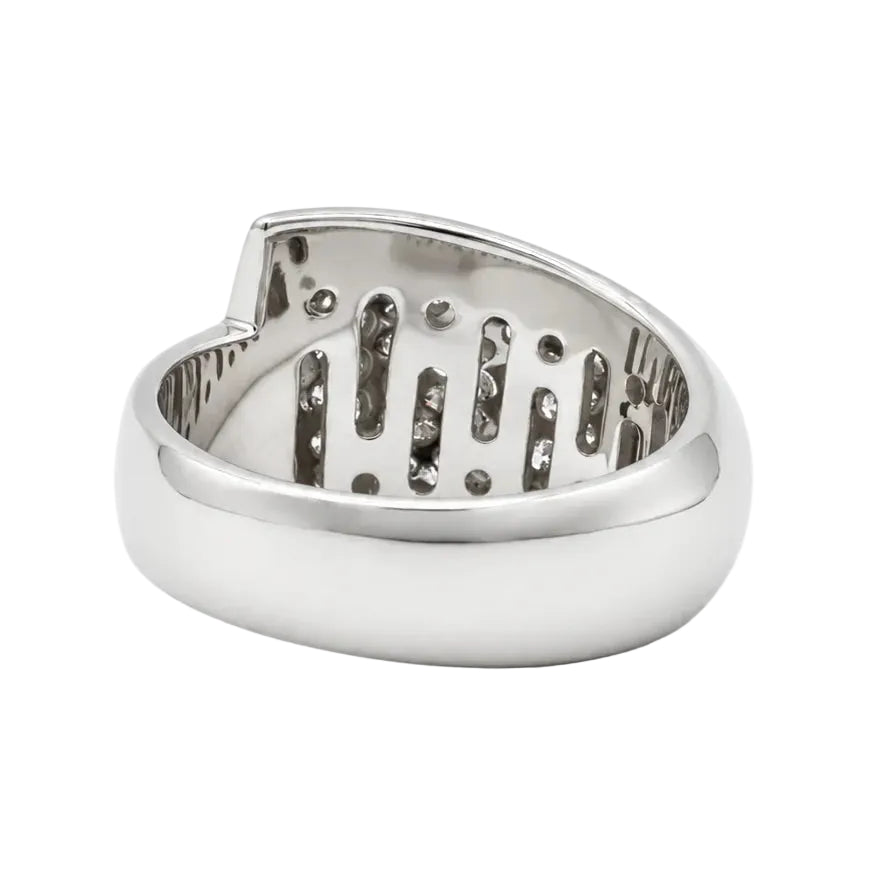 White Gold and Diamond Band Ring