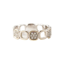 DINH VAN "Domino" Ring in White gold and Diamonds