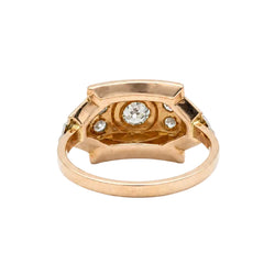 Tank Ring in Rose Gold and Diamonds