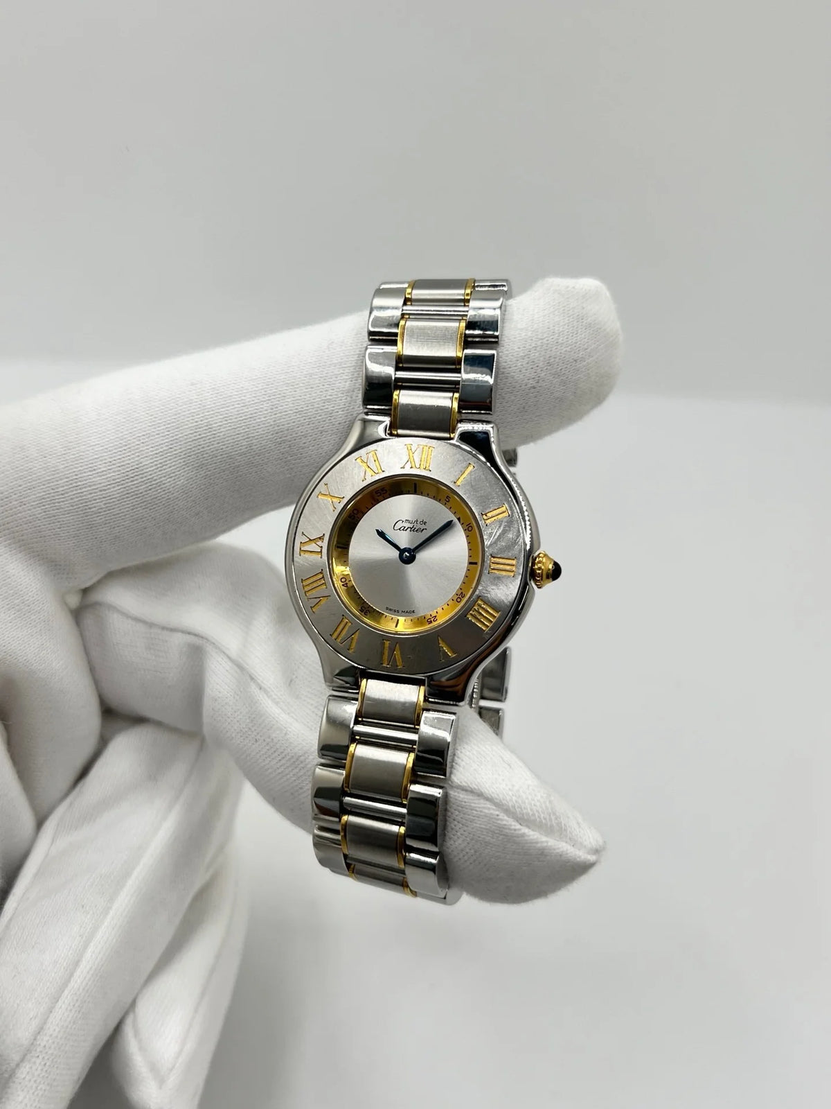 CARTIER "Must 21" Watch in Gold-plated and Stainless Steel