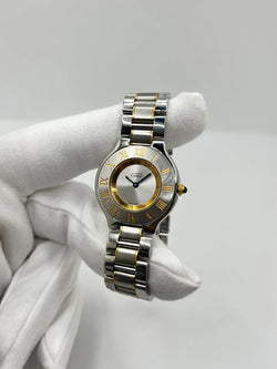 CARTIER "Must 21" Watch in Gold-plated and Stainless Steel