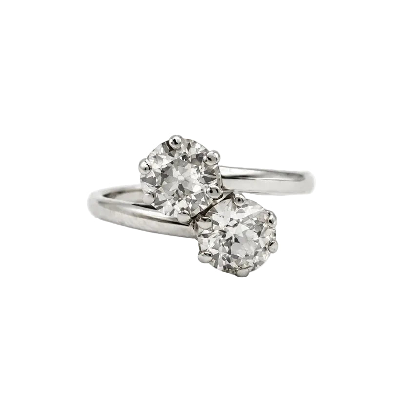"Toi & Moi" Ring in White Gold and Diamonds