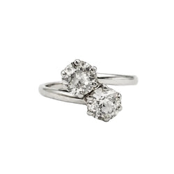 "Toi & Moi" Ring in White Gold and Diamonds