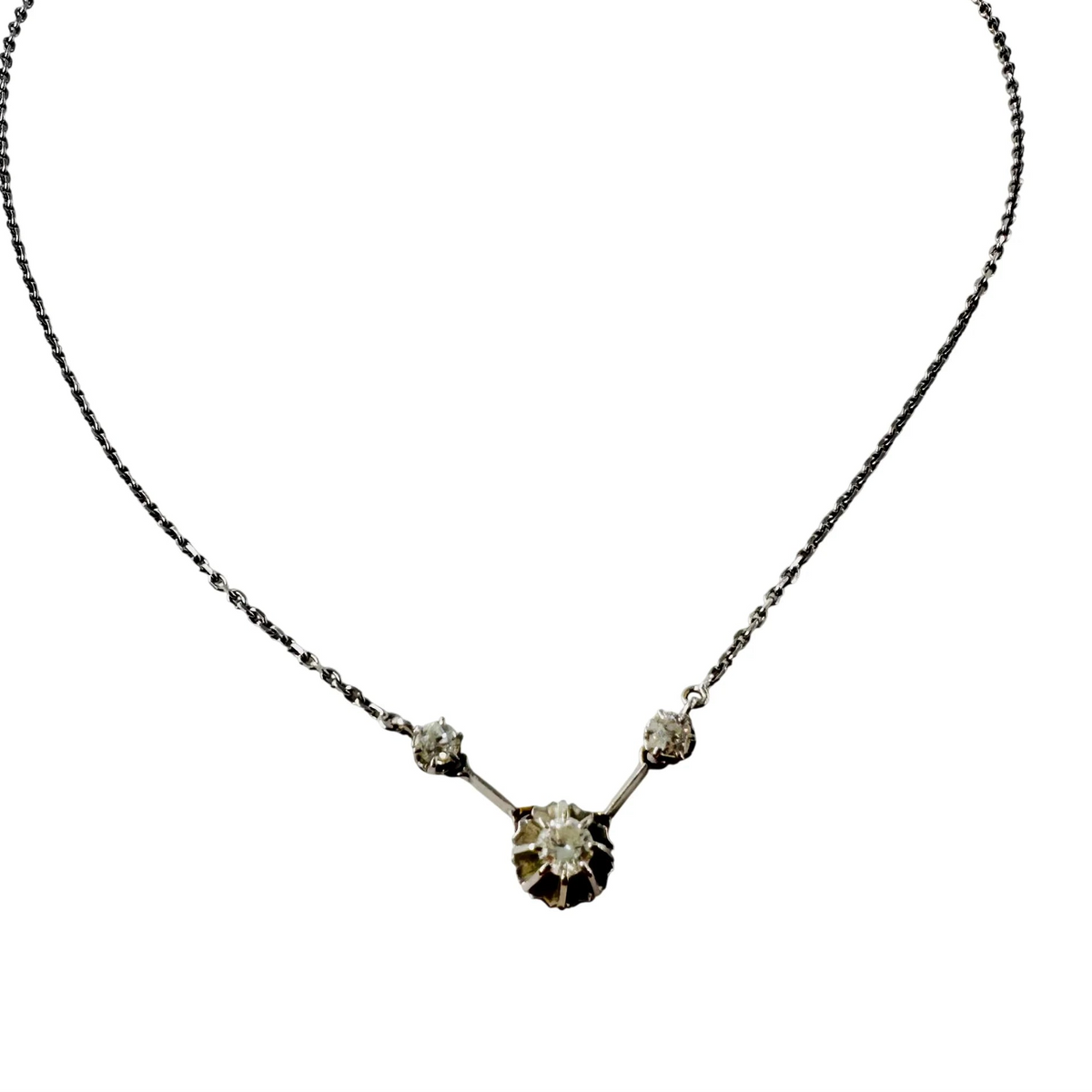 White Gold and Diamond Choker Necklace