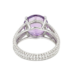 Bague Solitaire MAUBOUSSIN Chanson d'amour en or blanc, améthyste et diamants