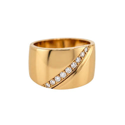 HERMÈS Ring in Yellow Gold and Diamonds