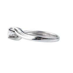 White Gold Solitaire Ring with Diamond