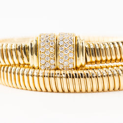 18-carat yellow gold Tubogas bracelet