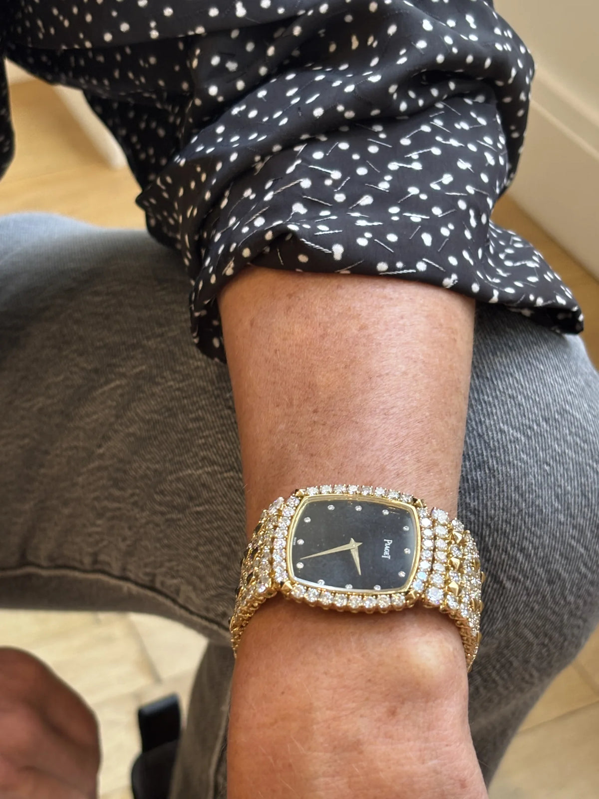 PIAGET watch in yellow gold and diamonds