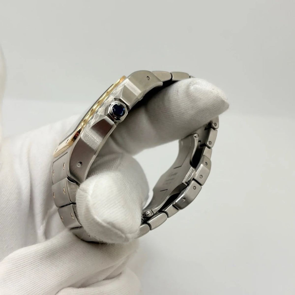 Montre CARTIER Santos 100 en or jaune et acier inoxydable