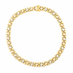 Link Necklace in Yellow gold, White gold, and Rose gold