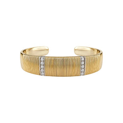 Bracelet Jonc HERMÈS en or blanc, or jaune et diamants