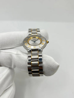 CARTIER "Must 21" Watch in Gold-plated and Stainless Steel