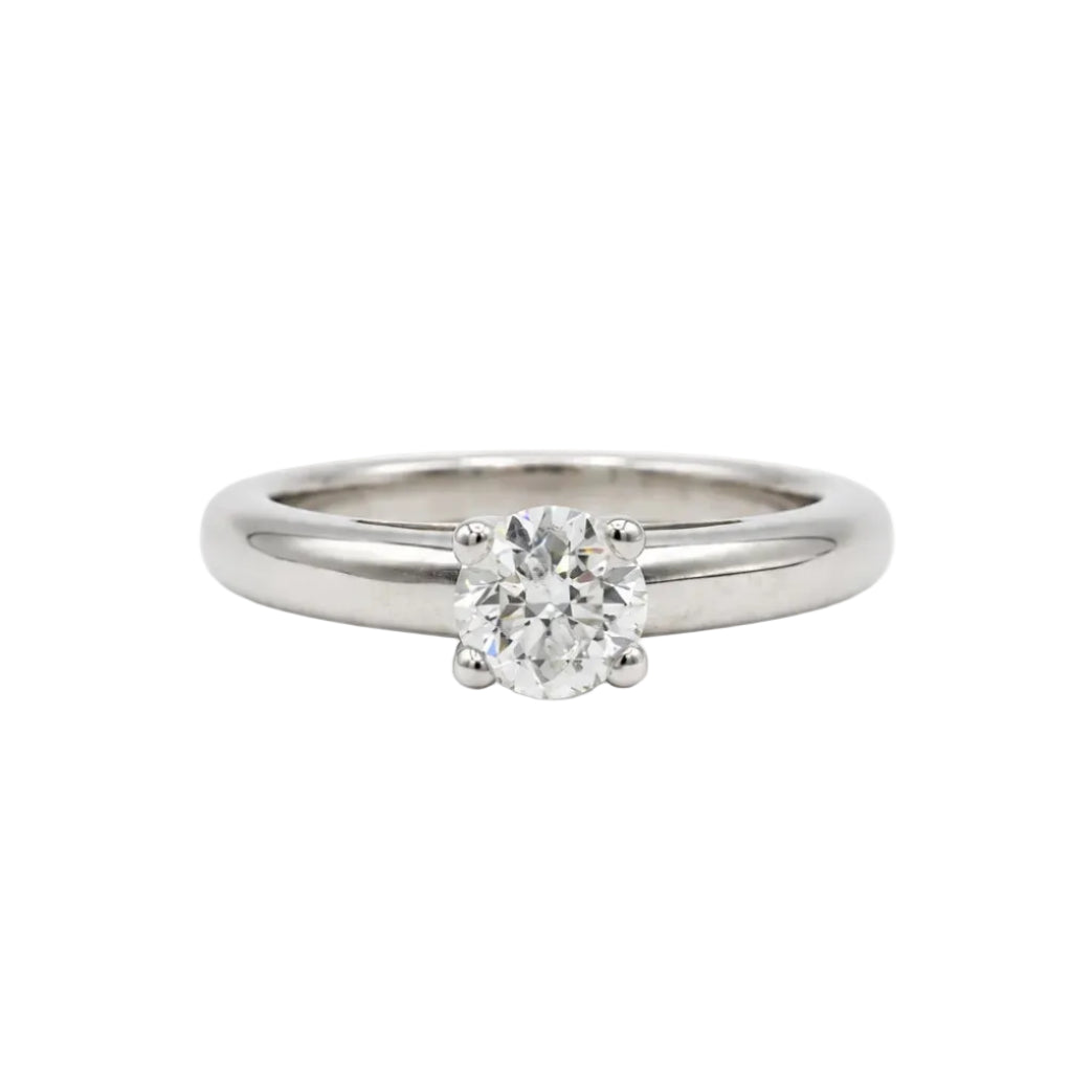 White Gold Solitaire Ring with Diamond