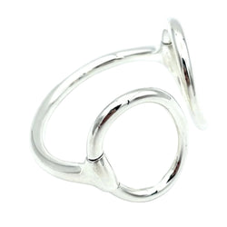 HERMÈS "Nausicaa" GM Silver Bangle Bracelet