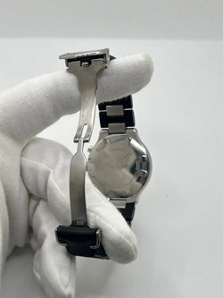 CARTIER "21 Chronoscaph" watch in stainless steel and rubber