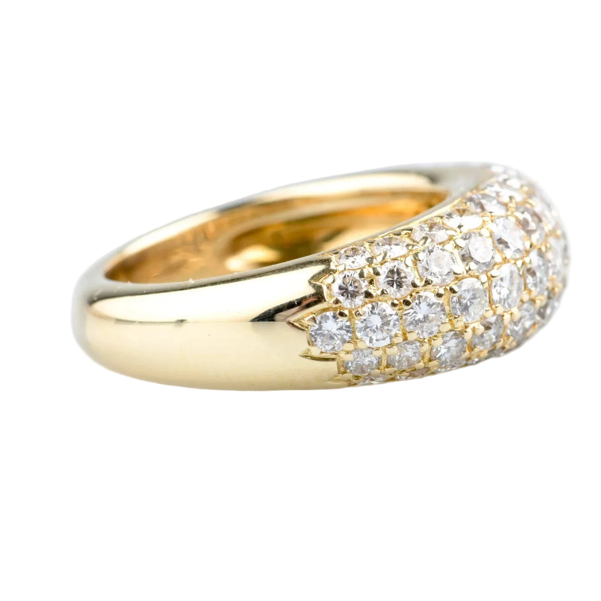 Bague Pavée en or jaune et diamants