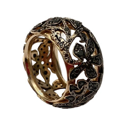 POMELLATO "Arabesque" Band Ring in rose gold and diamonds