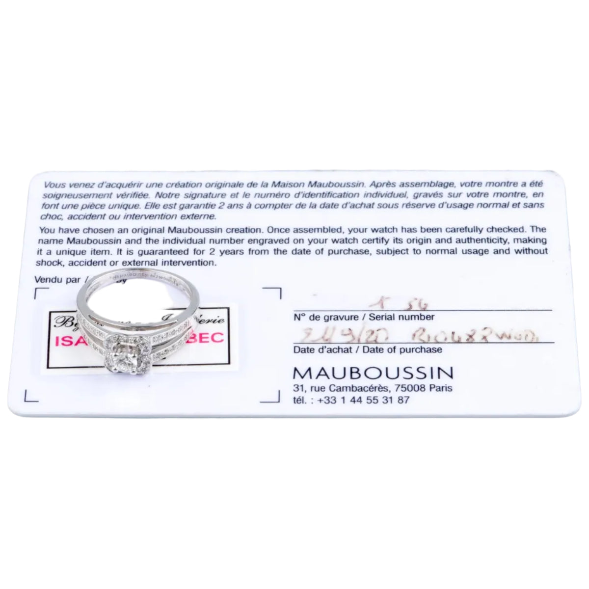 MAUBOUSSIN "Moi aime toi" Entourage Ring in white gold and diamonds