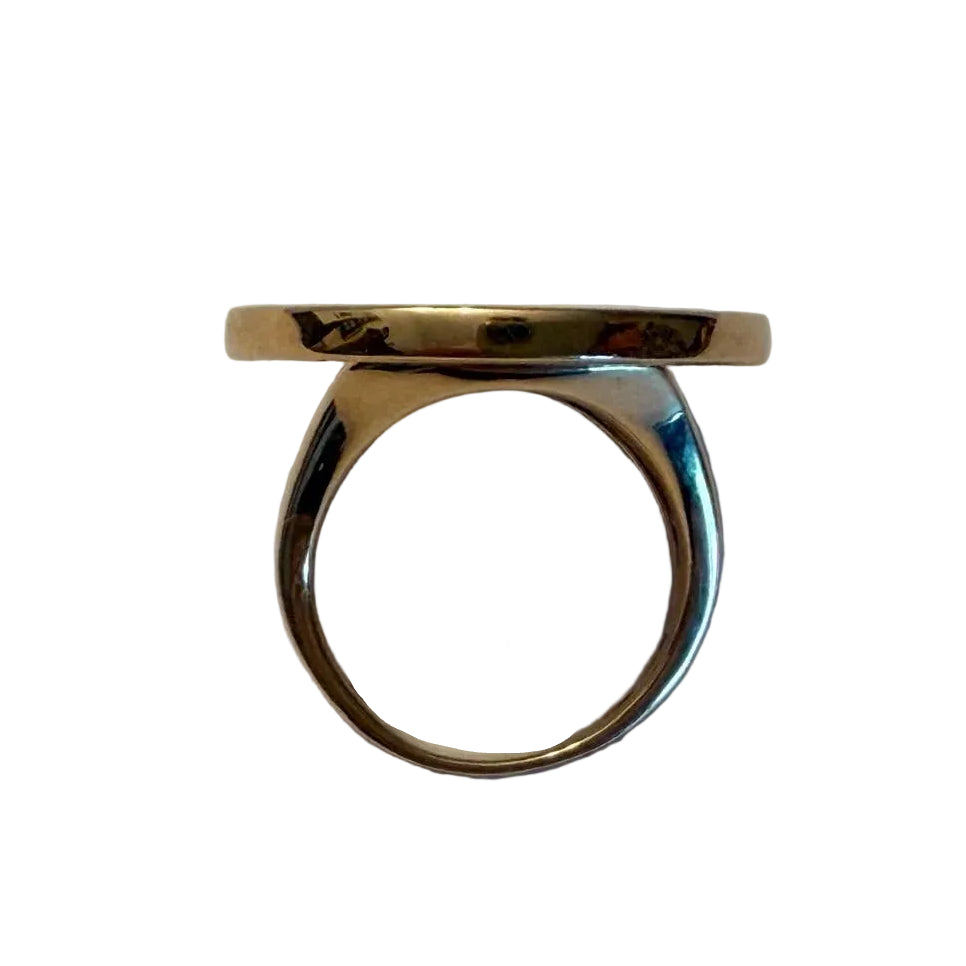 BULGARI ring in yellow gold and mother-of-pearl