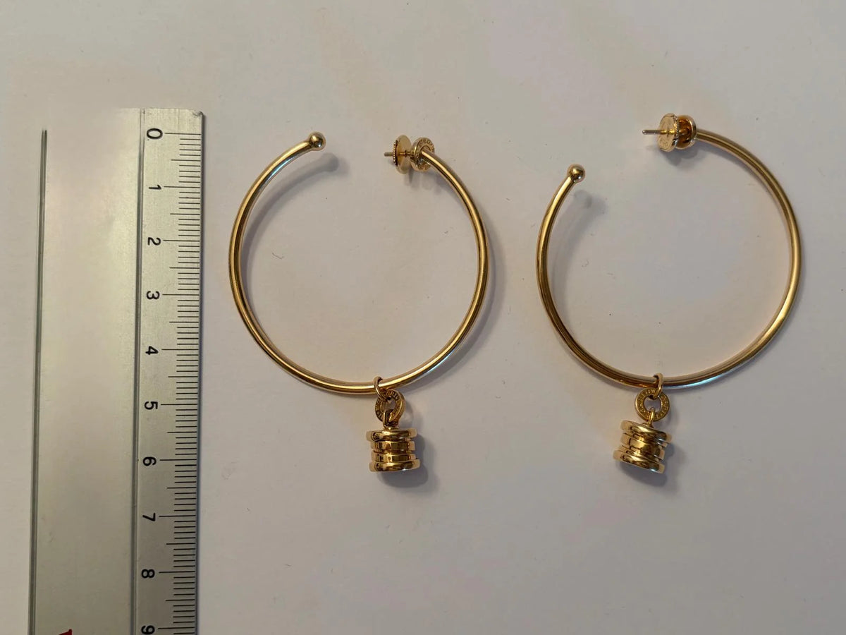 BULGARI "B.Zero1" Yellow Gold Hoop Earrings
