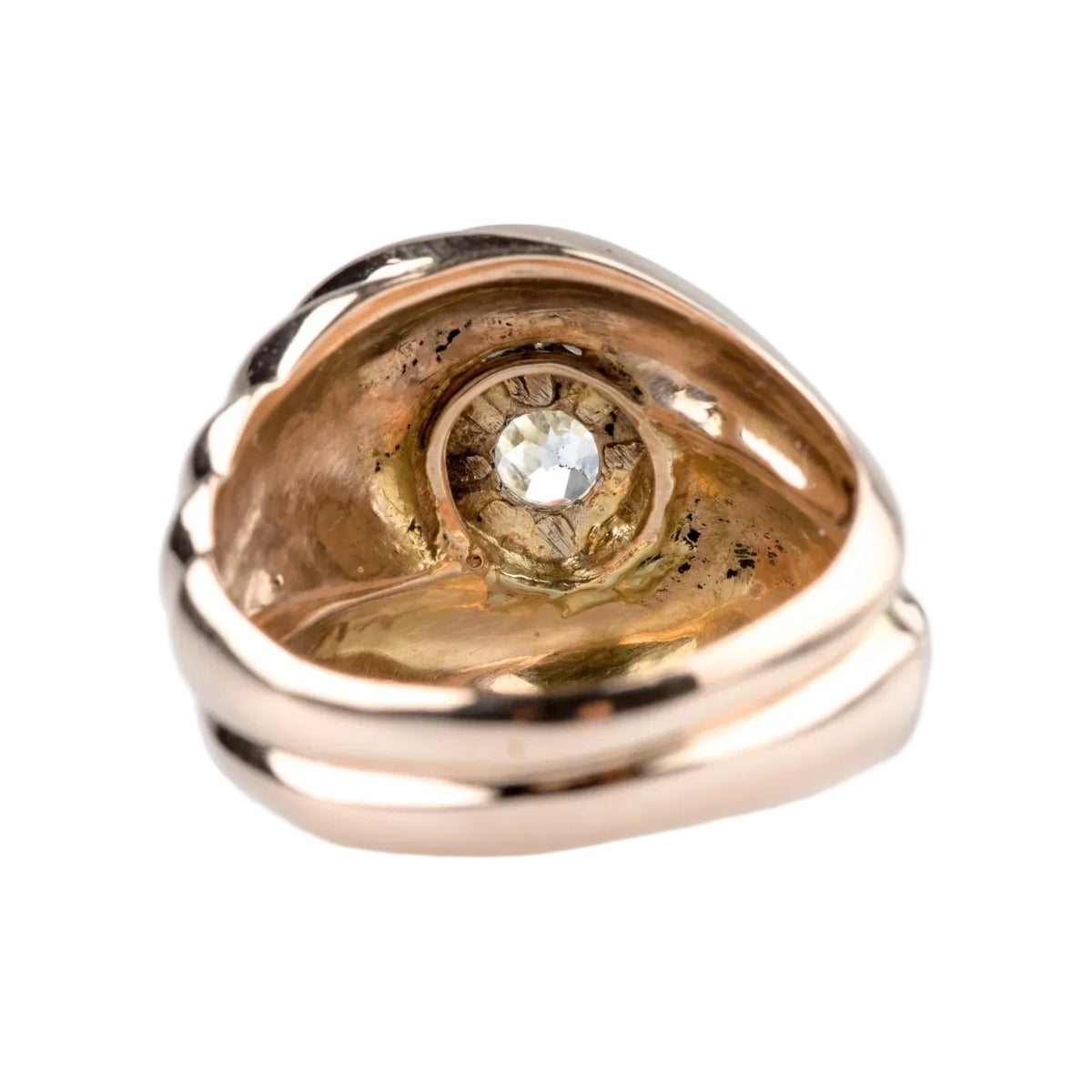 Tank Ring in Rose gold and Diamonds