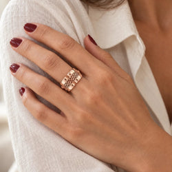 Bague Tank en or rose