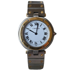 CARTIER "Santos Vendôme" watch in yellow gold and stainless steel