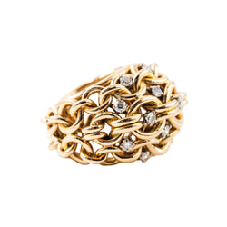 Yellow Gold and Diamond Cocktail Ring