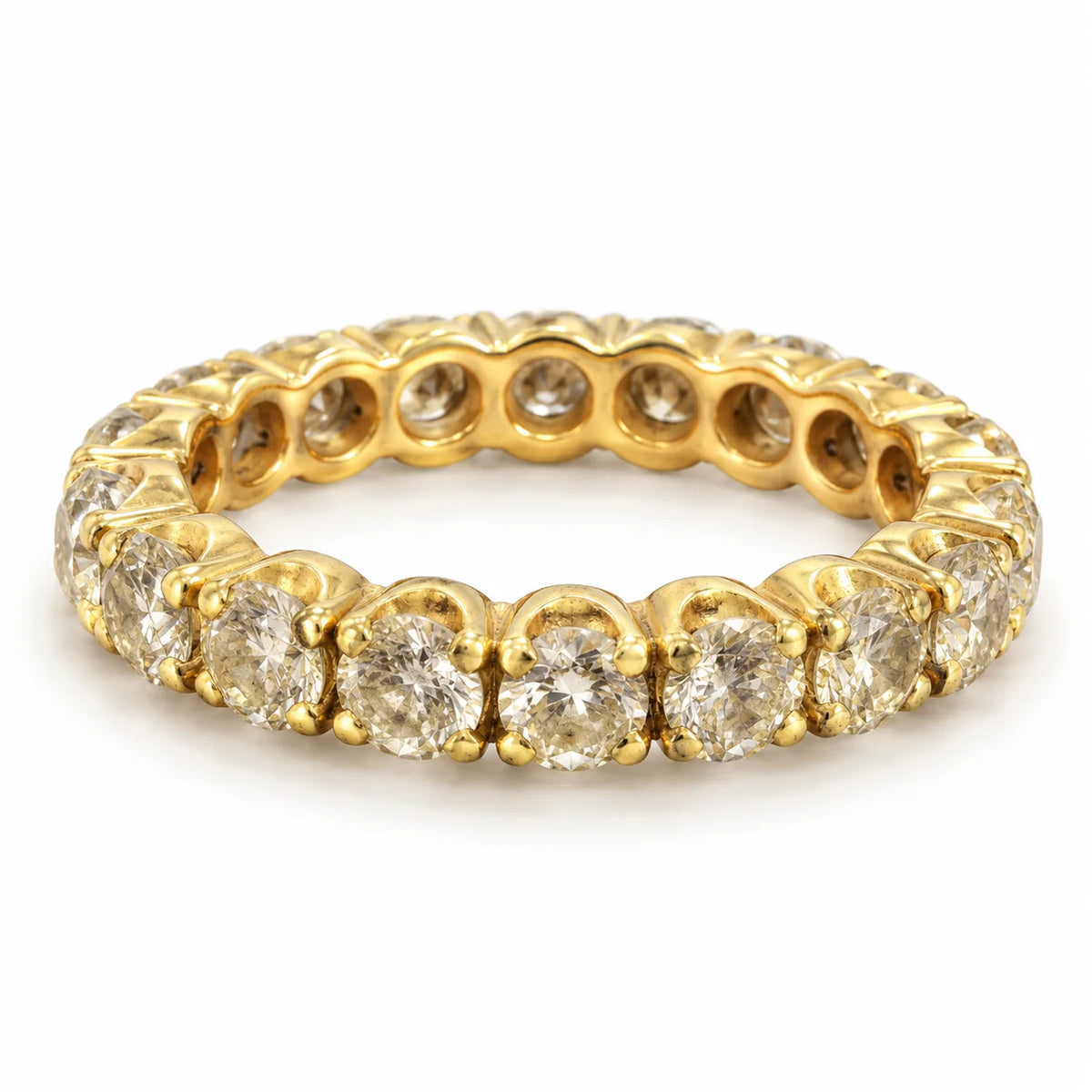 Yellow Gold and Diamond Wedding Band