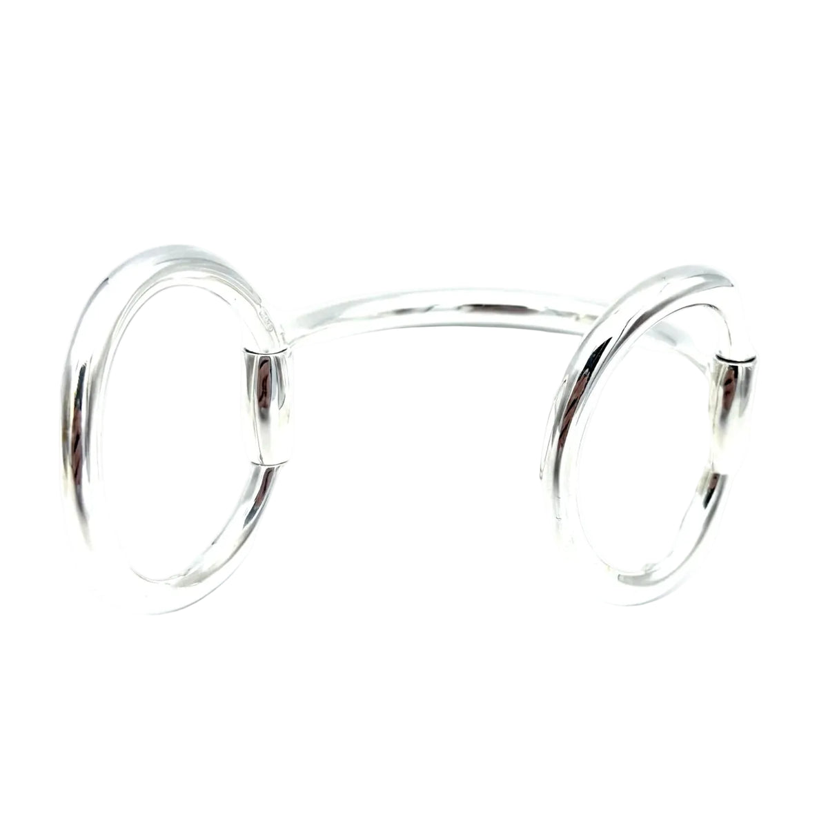 HERMÈS "Nausicaa" GM Silver Bangle Bracelet
