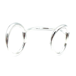HERMÈS "Nausicaa" GM Silver Bangle Bracelet