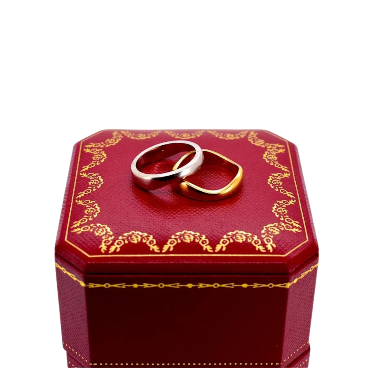 CARTIER "Nouvelle Vague" Wedding band in white gold and yellow gold