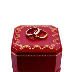 CARTIER "Nouvelle Vague" Wedding band in white gold and yellow gold