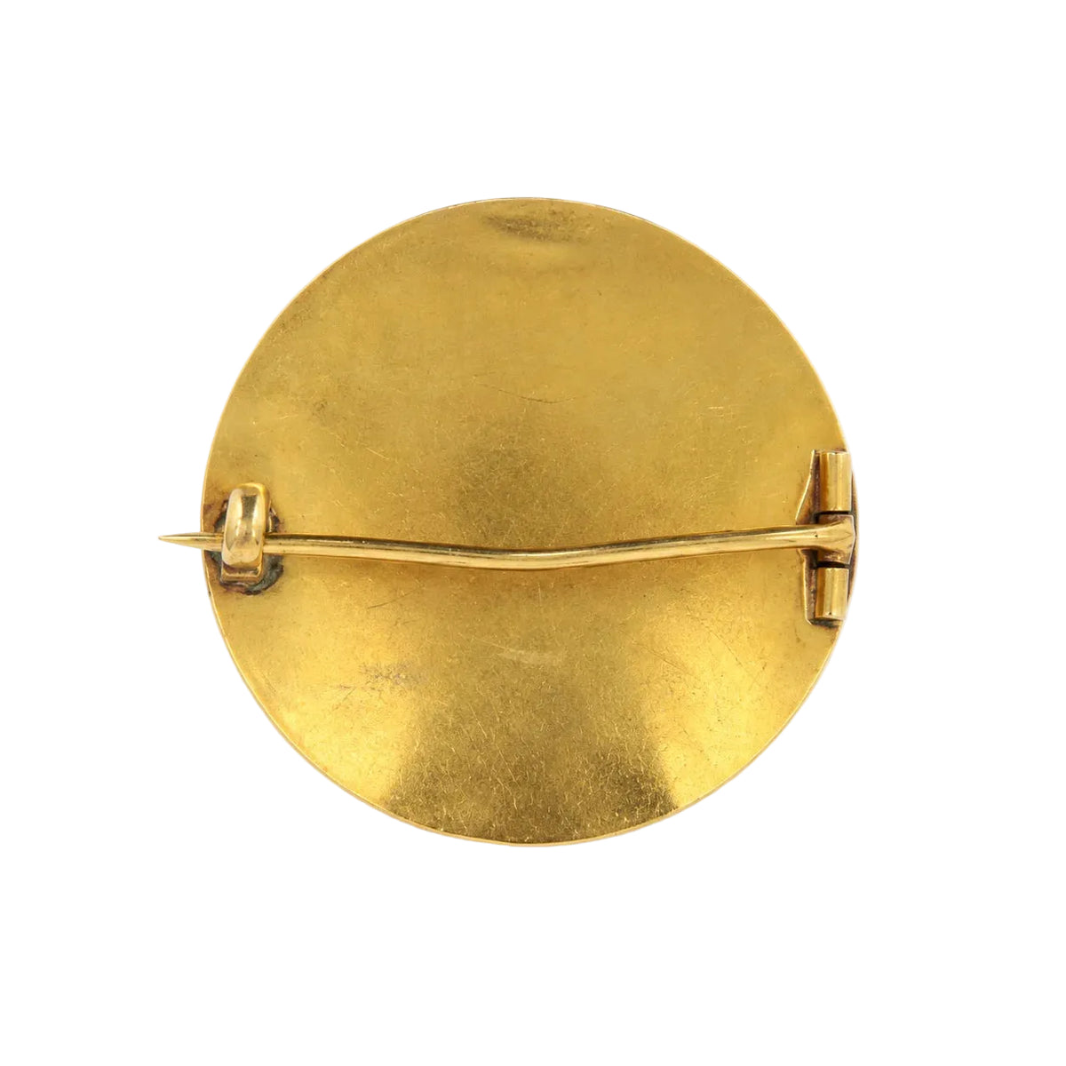 Yellow Gold Brooch with Mosaic Design
