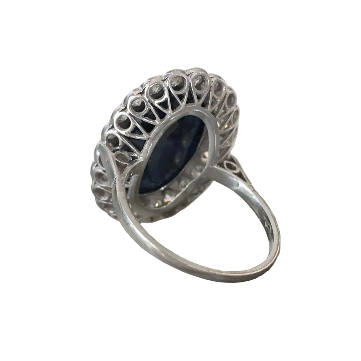 Entourage Ring in white gold, sapphire, and diamonds