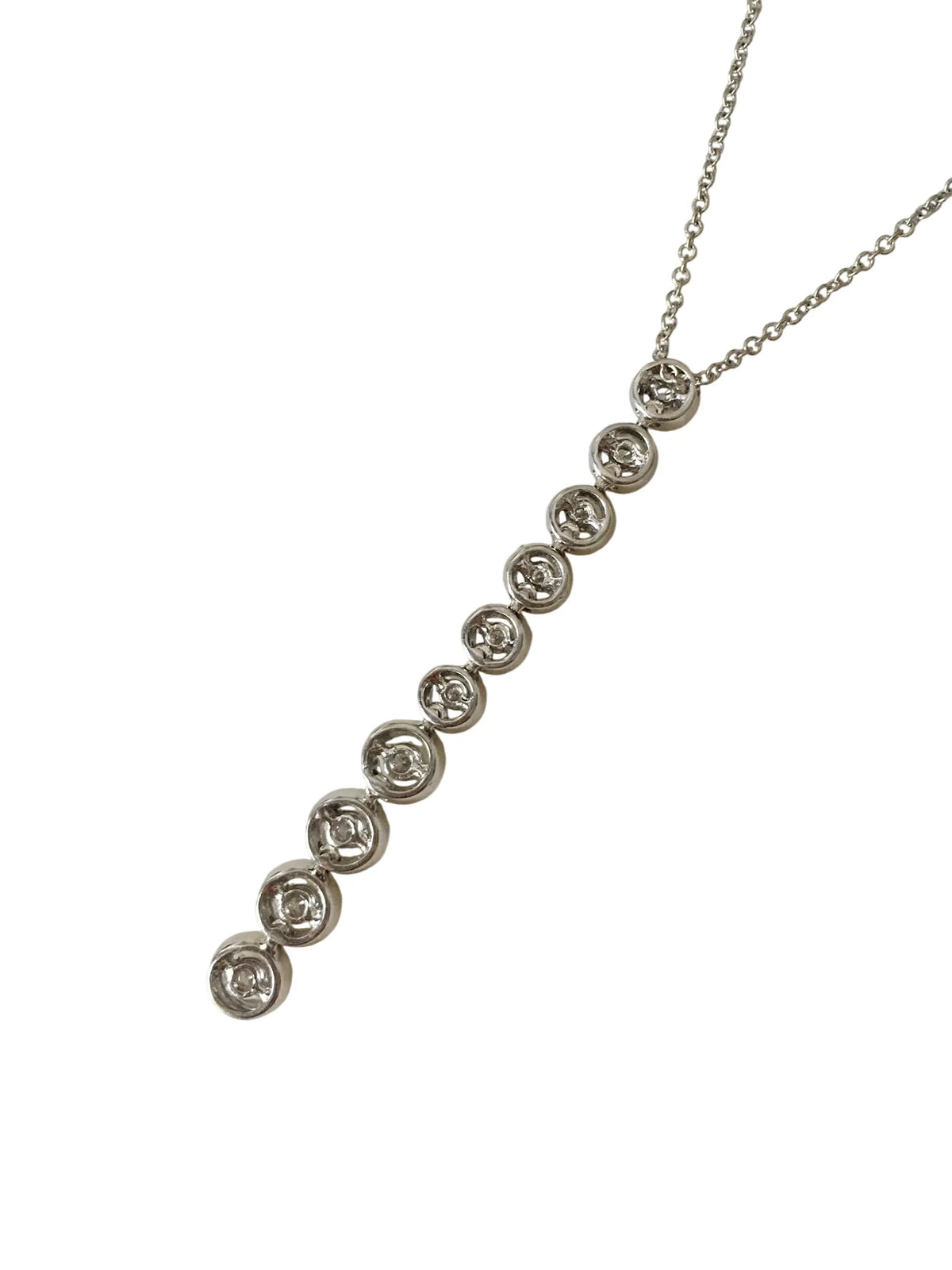 LÉO PIZZO Pendant Necklace in White Gold and Diamonds