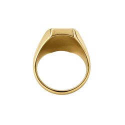 Bague Chevalière en or jaune et agate
