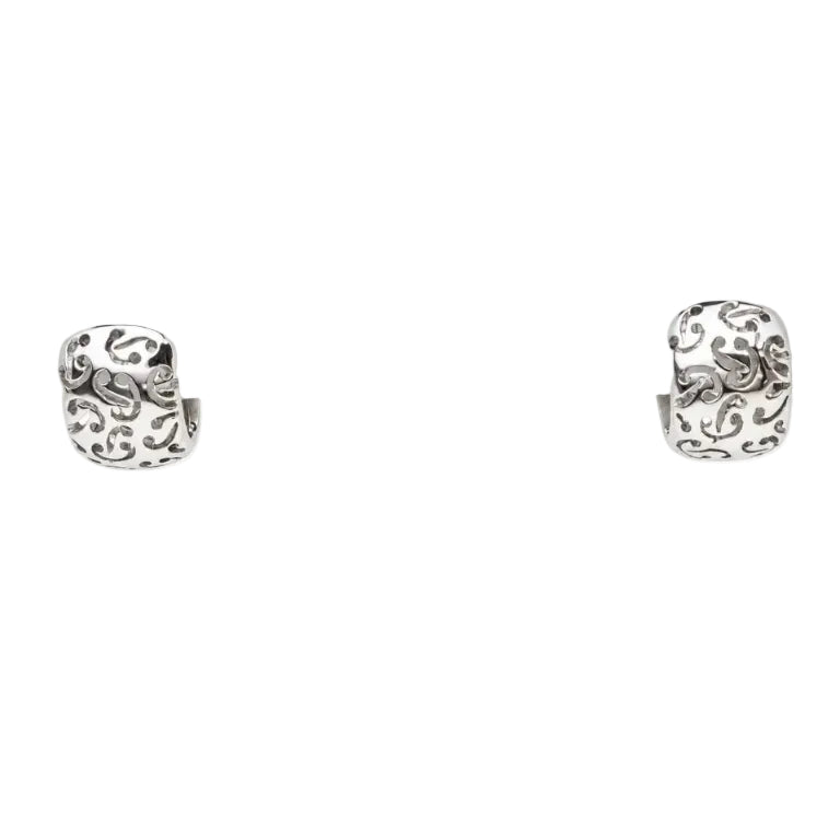 POIRAY Hoop Earrings in White Gold