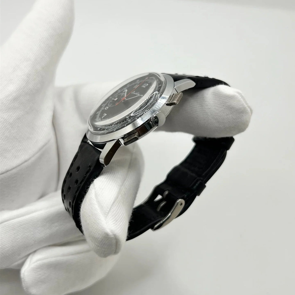 BREITLING "Premier Chronograph" Watch in Stainless Steel and Leather