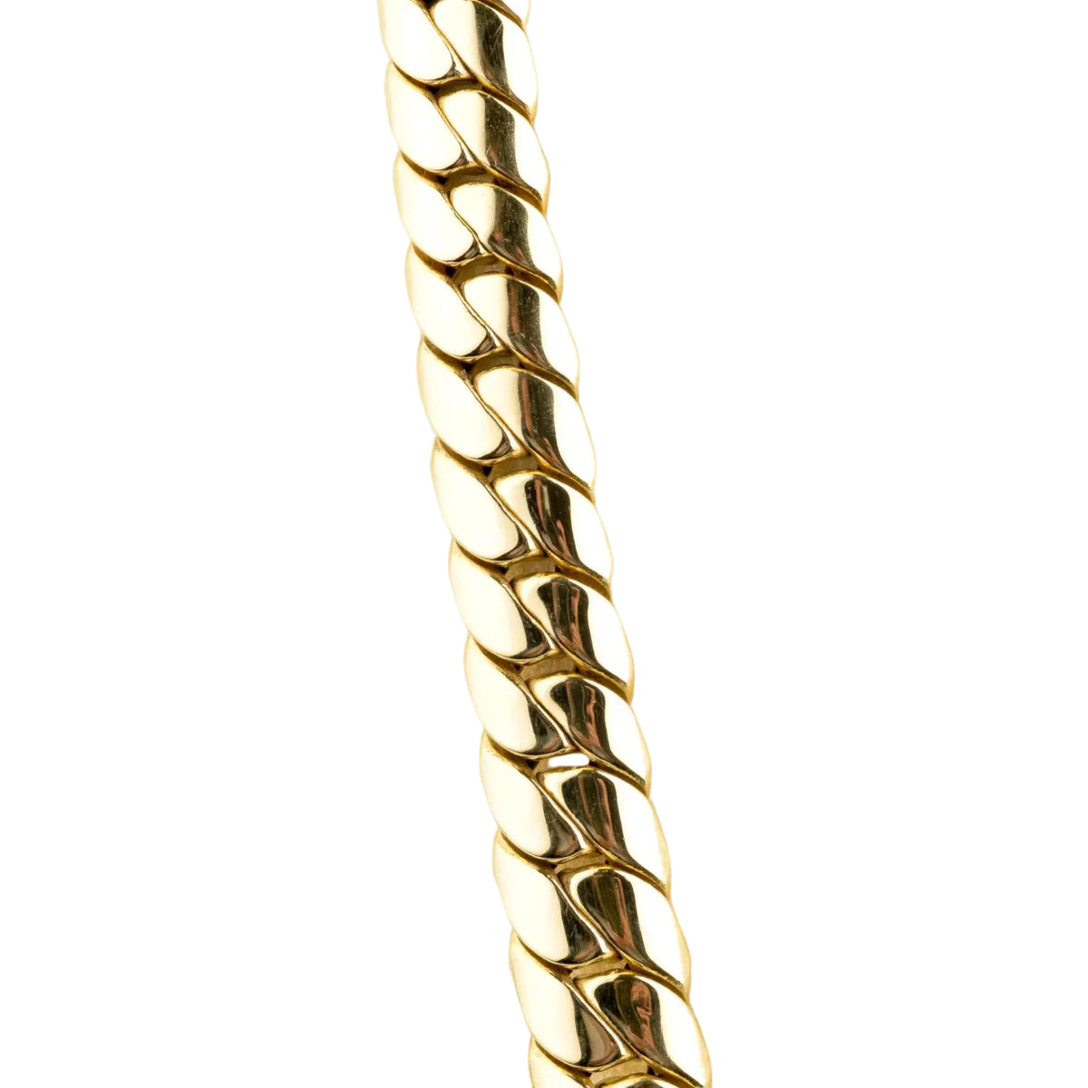 Yellow Gold Link Necklace with Diamonds