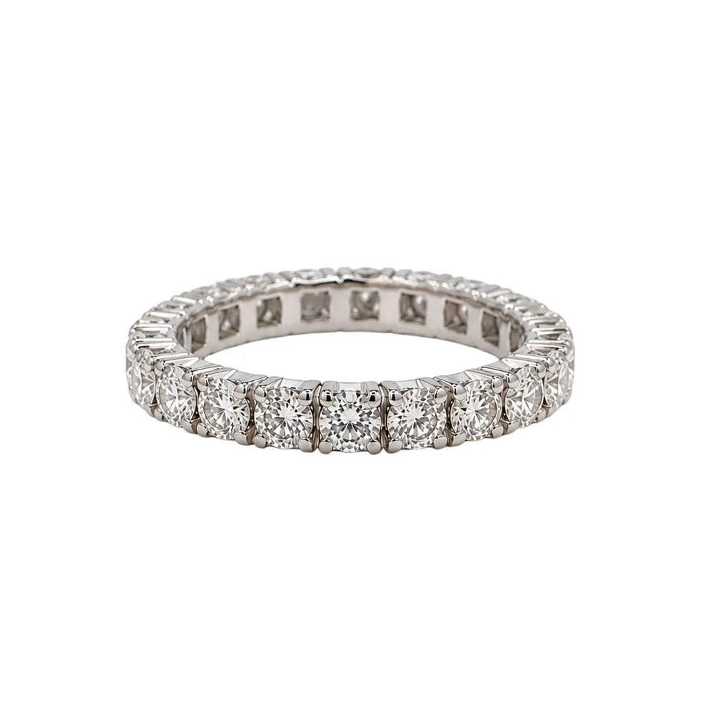 White Gold and Diamond Wedding Band