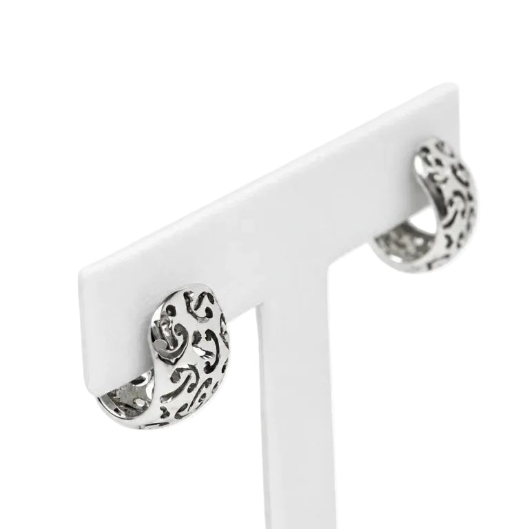 POIRAY Hoop Earrings in White Gold