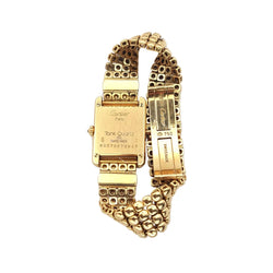 CARTIER "Tank Louis Cartier Mini" watch in yellow gold and diamonds