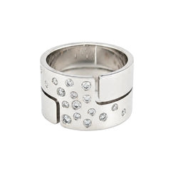 DINH VAN "Seventies" Band Ring in White Gold and Diamonds