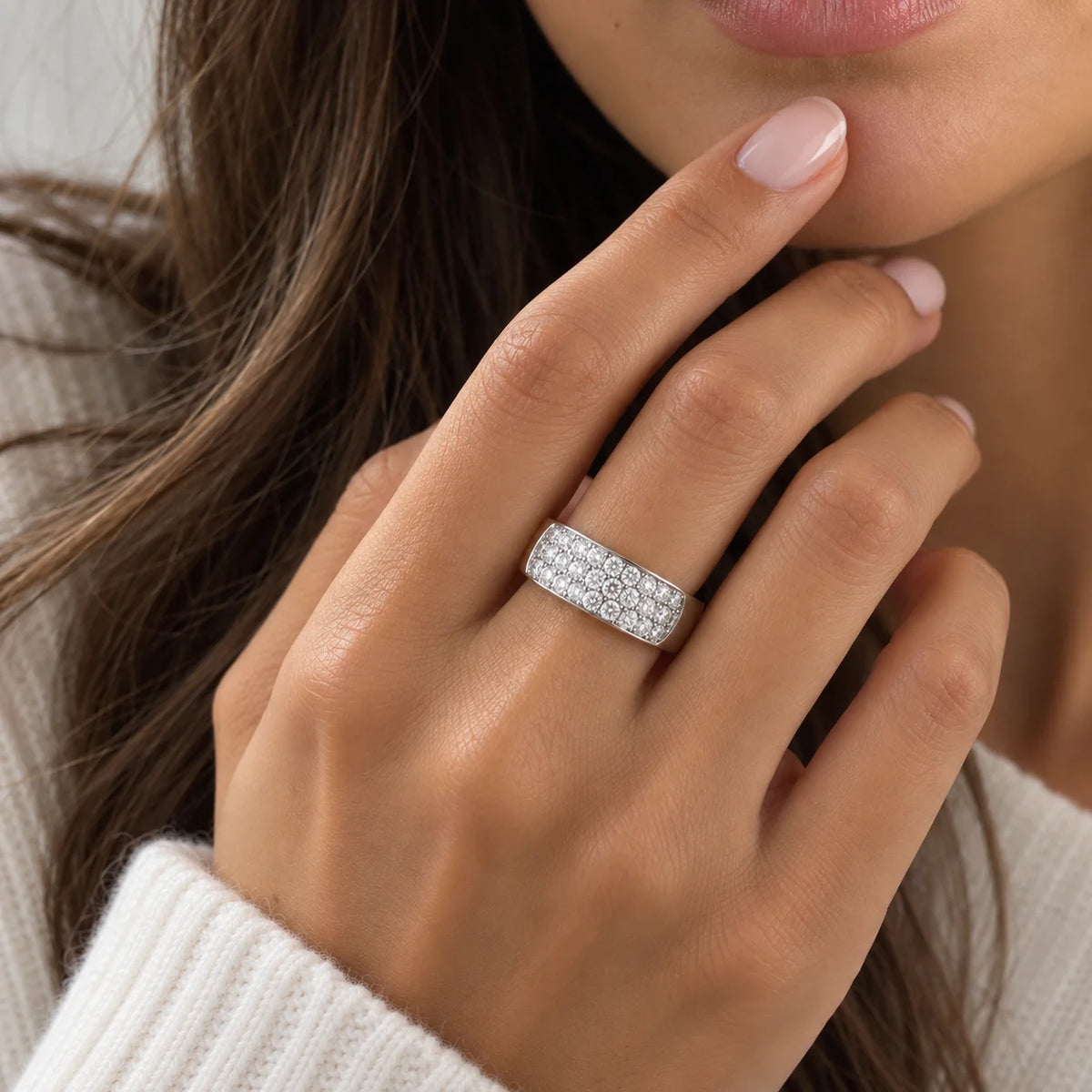 White Gold and Diamond Ring
