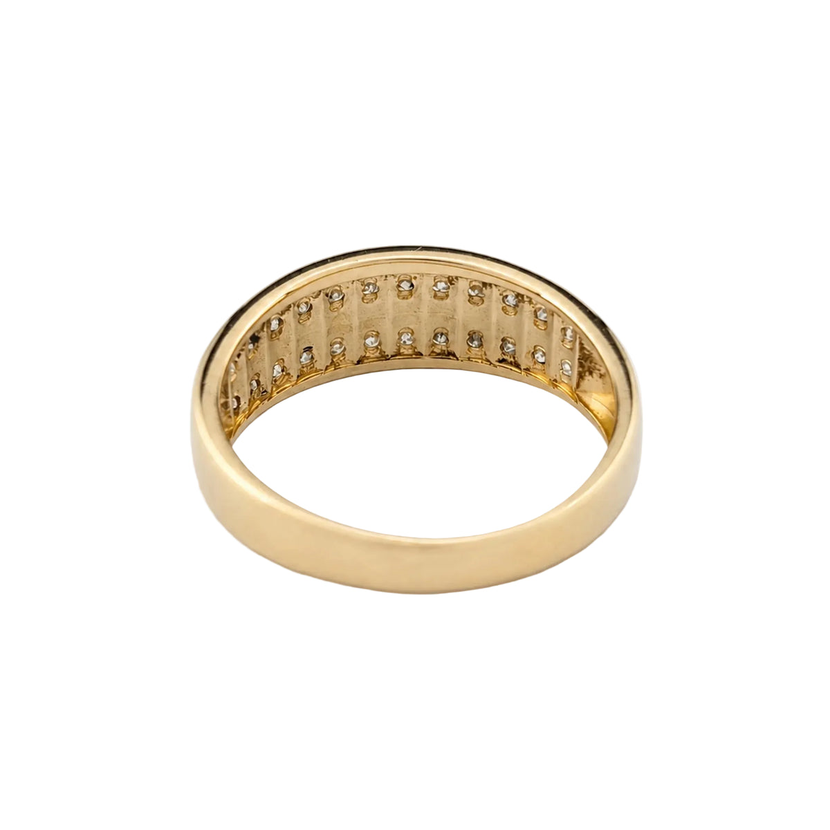 Yellow Gold and Diamond Wedding Band